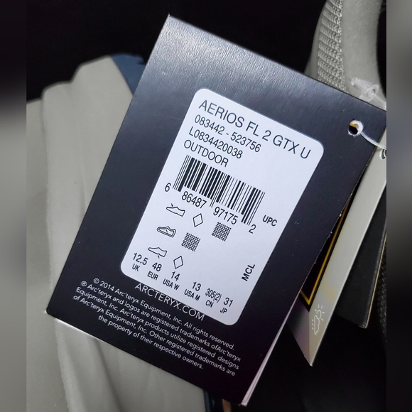 ARCTERYX°AERIOS•FL 2•GTX Hiking Shoes 👟 13M/14W - Picture 6 of 9